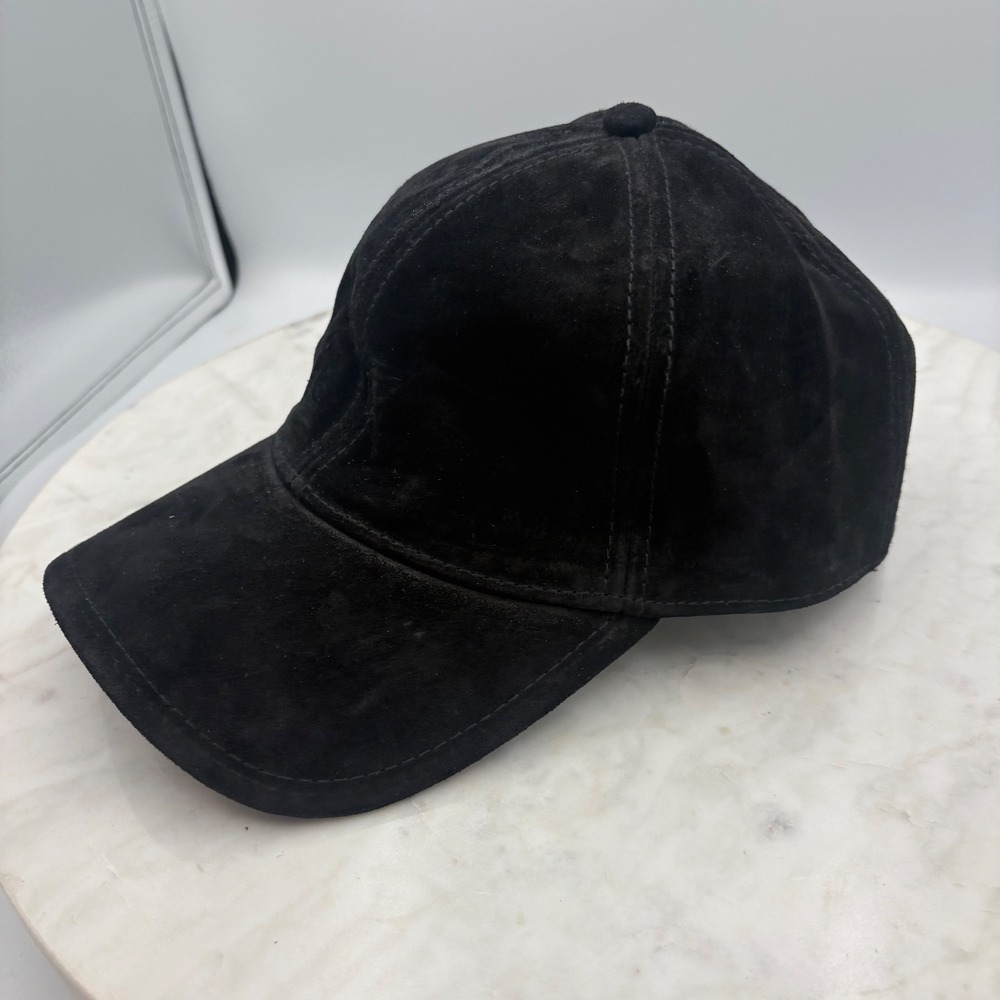 Rag & Bone Harlow Suede Baseball Hay Black Leather Strap Adjustable Unisex